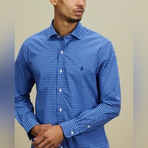 Polo by Ralph Lauren Men's Blue Gingham Shirt